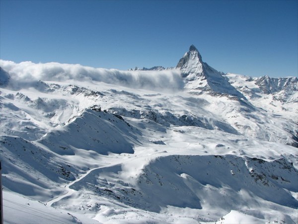 10 - Matterhorn from Gornergrat. А в Италии снег и туман...